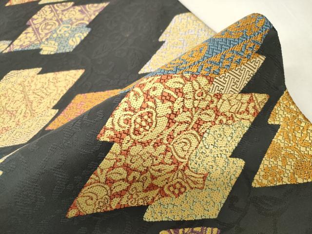 平和屋着物●六通柄袋帯　京綴　宝曇桃唐松菱文　正絹　逸品　CABH6456dy
