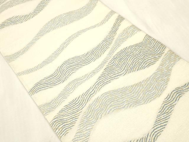 平和屋着物●六通柄袋帯　流水文　金銀糸　正絹　逸品　CABH6462dy