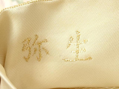 平和屋着物●「美しいキモノ」お馴染みのメーカー　となみ織物　六通柄袋帯　唐織　弥生　すみれ　金糸　正絹　逸品　CABH6465dy