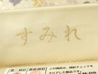 平和屋着物●「美しいキモノ」お馴染みのメーカー　となみ織物　六通柄袋帯　唐織　弥生　すみれ　金糸　正絹　逸品　CABH6465dy