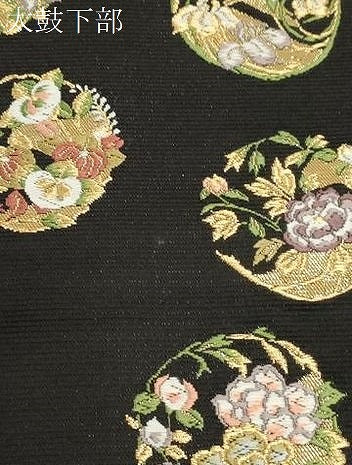 平和屋着物●西陣の老舗　1782年創業　山下織物　六通柄袋帯　唐織　豊公観梅　黒地　金糸　正絹　逸品　未使用　CABH6468dy