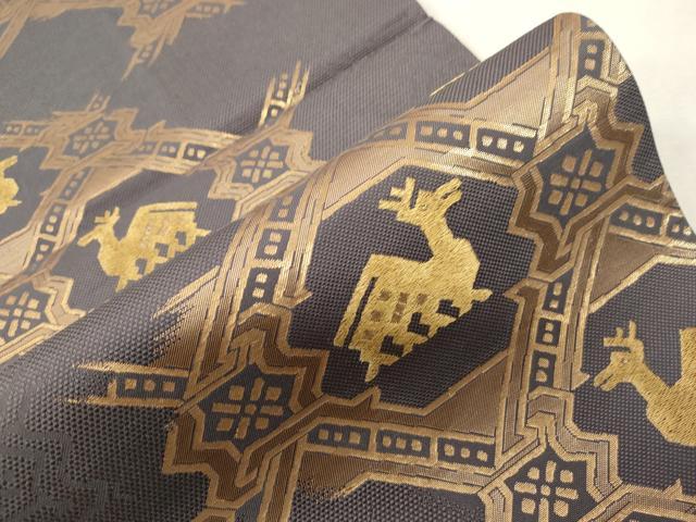 平和屋着物●六通柄袋帯　有栖川　金糸　正絹　逸品　CABH6469dy