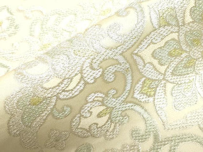 平和屋着物●西陣　川島織物　六通柄　本袋帯　草花文　銀糸　正絹　逸品　CABH6473dy