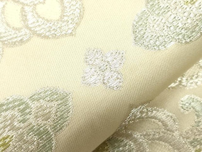 平和屋着物●西陣　川島織物　六通柄　本袋帯　草花文　銀糸　正絹　逸品　CABH6473dy