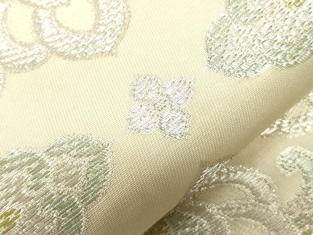 平和屋着物●西陣　川島織物　六通柄　本袋帯　草花文　銀糸　正絹　逸品　CABH6473dy