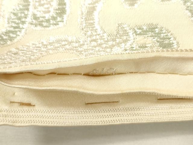 平和屋着物●西陣　川島織物　六通柄　本袋帯　草花文　銀糸　正絹　逸品　CABH6473dy