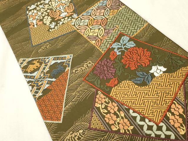 唐織 正絹 逸品 平和屋着物◎六通柄袋帯 金糸 金銀糸 平和屋着物○六通