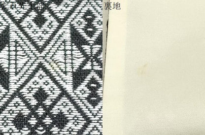 平和屋着物●全通柄袋帯　こぎん刺し　幾何学文　正絹　逸品　CABH6482dy