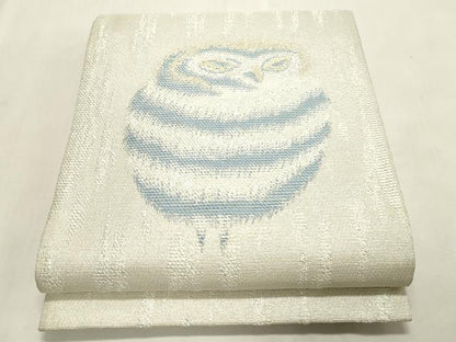 平和屋着物●太鼓柄袋帯　梟　金糸　正絹　逸品　CABH6486dy