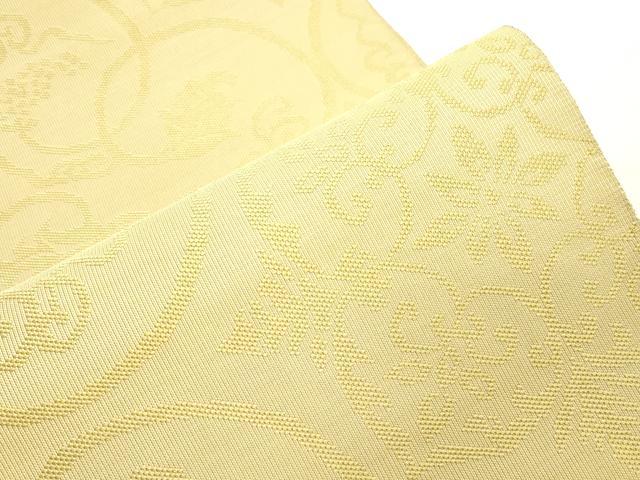 平和屋着物●八寸名古屋帯　葡萄蔦の葉文　正絹　逸品　未使用　CABH6501dy
