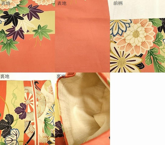 平和屋着物●アンティーク　大正ロマン　九寸名古屋帯　駒刺繍　花車文　正絹　逸品　CABH6509dy
