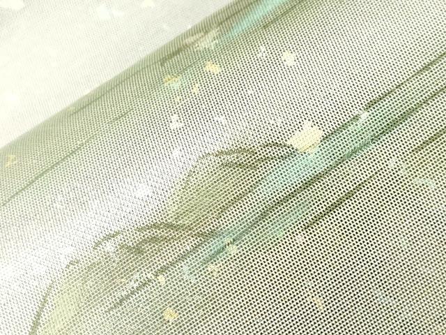 平和屋着物▼染色家　岸上純平　太鼓柄袋帯　手描き　風景文　引箔　正絹　逸品　CABH6545dy