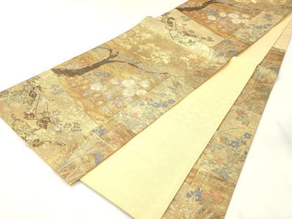 平和屋着物▼六通柄袋帯　琳派名画集　正絹　逸品　未使用　CABH6554dy