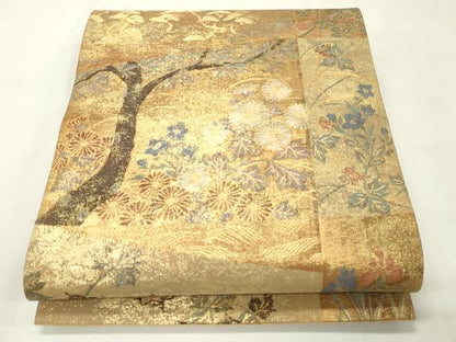 平和屋着物▼六通柄袋帯　琳派名画集　正絹　逸品　未使用　CABH6554dy