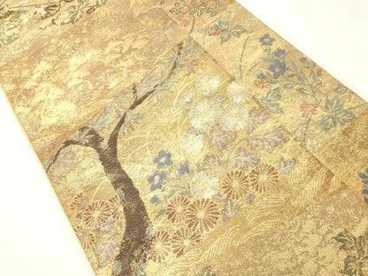 平和屋着物▼六通柄袋帯　琳派名画集　正絹　逸品　未使用　CABH6554dy
