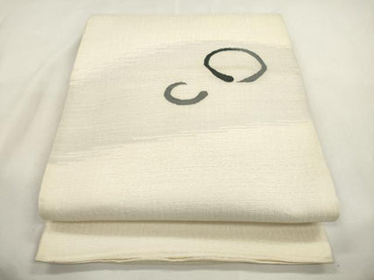 平和屋着物▽太鼓柄袋帯　スリーシーズン　春夏秋　すくい織　丸文　正絹　逸品　CABH6620dy