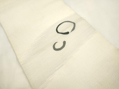 平和屋着物▽太鼓柄袋帯　スリーシーズン　春夏秋　すくい織　丸文　正絹　逸品　CABH6620dy