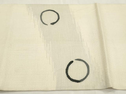 平和屋着物▽太鼓柄袋帯　スリーシーズン　春夏秋　すくい織　丸文　正絹　逸品　CABH6620dy