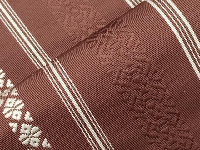 平和屋着物●本場筑前博多織　八寸名古屋帯　献上　名古屋仕立て　正絹　逸品　CABH6625dy