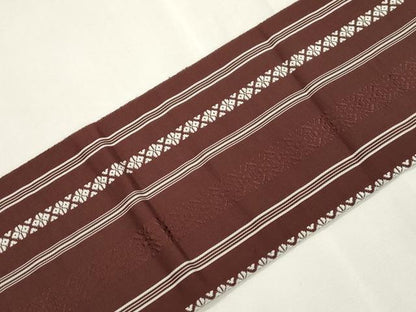 平和屋着物●本場筑前博多織　八寸名古屋帯　献上　名古屋仕立て　正絹　逸品　CABH6625dy