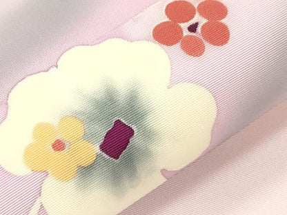 平和屋着物●塩瀬　九寸名古屋帯　ろうけつ染め　舞花文　正絹　逸品　CABH6628dy