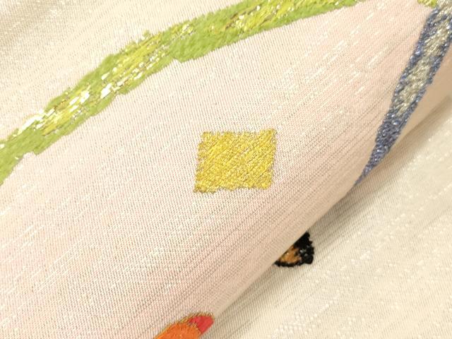 平和屋着物●龍村美術織物　龍村製　九寸名古屋帯　源氏鈴蟲錦　金銀糸　正絹　逸品　CABH6632dy