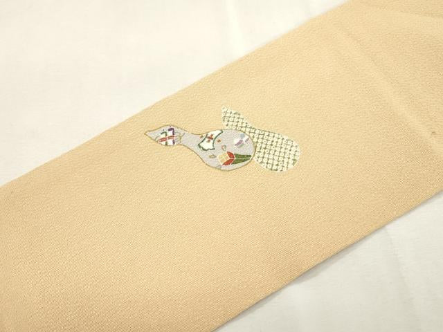 平和屋着物●九寸名古屋帯　瓢箪　金足　鬼しぼ縮緬　正絹　逸品　CABH6634dy