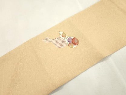 平和屋着物●九寸名古屋帯　瓢箪　金足　鬼しぼ縮緬　正絹　逸品　CABH6634dy