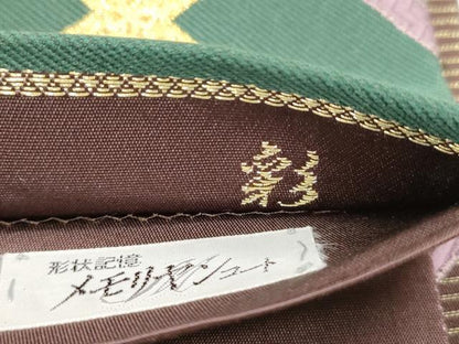 平和屋着物●六通柄袋帯　安新　彩　立波天井文　金糸　正絹　逸品　CABH6642dy
