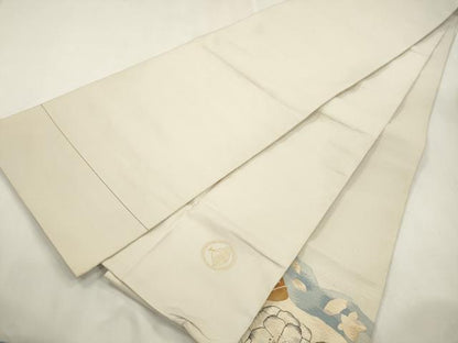平和屋着物●太鼓柄袋帯　すくい織　辻が花　正絹　逸品　CABH6651dy