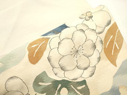 平和屋着物●太鼓柄袋帯　すくい織　辻が花　正絹　逸品　CABH6651dy