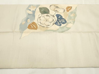 平和屋着物●太鼓柄袋帯　すくい織　辻が花　正絹　逸品　CABH6651dy