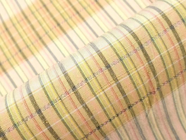 平和屋着物●両面　全通柄袋帯　横段文　正絹　逸品　CABH6654dy