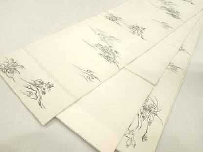 平和屋着物●西陣　勝山織物　太鼓柄　本袋帯　鳥獣戯画　正絹　逸品　CABH6666dy