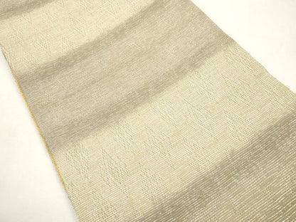 平和屋着物●ひなや工房　くむ・あむ・おる　伊豆蔵明彦　唐組　両面　太鼓柄袋帯　幾何学文　金糸　正絹　逸品　CABH6667dy