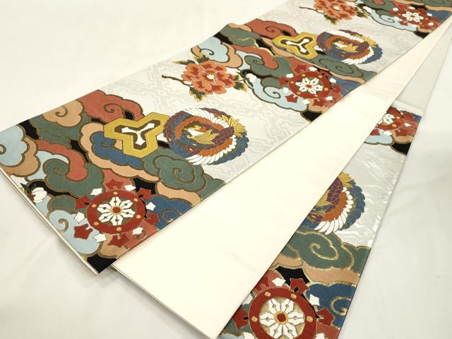 平和屋着物●六通柄袋帯　唐織　新能裳錦　金糸　正絹　逸品　CABH6674dy