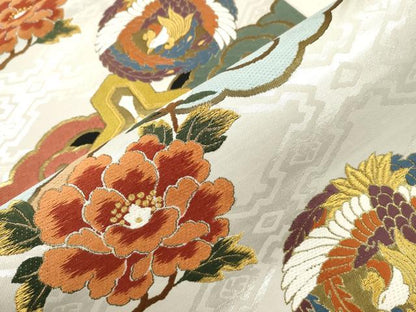 平和屋着物●六通柄袋帯　唐織　新能裳錦　金糸　正絹　逸品　CABH6674dy