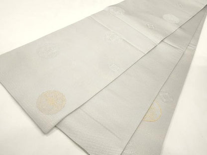 平和屋着物●六通柄袋帯　花丸文　金糸　ほていや扱い　正絹　逸品　未使用　CABH6675dy