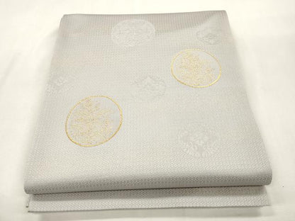 平和屋着物●六通柄袋帯　花丸文　金糸　ほていや扱い　正絹　逸品　未使用　CABH6675dy