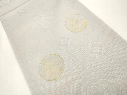 平和屋着物●六通柄袋帯　花丸文　金糸　ほていや扱い　正絹　逸品　未使用　CABH6675dy
