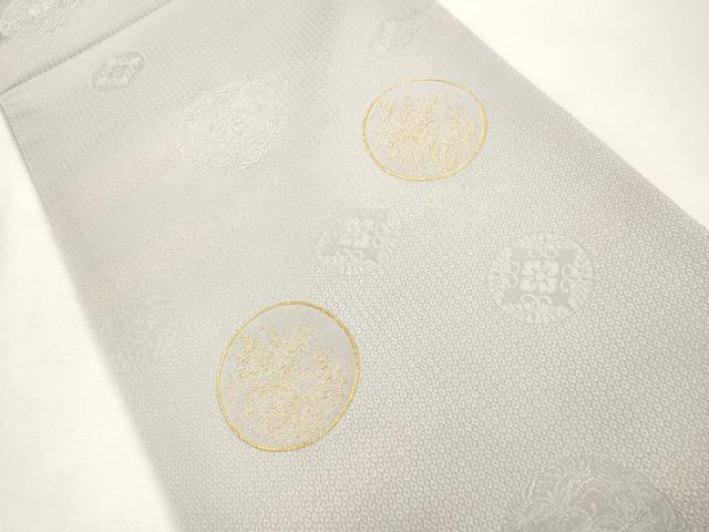 平和屋着物●六通柄袋帯　花丸文　金糸　ほていや扱い　正絹　逸品　未使用　CABH6675dy