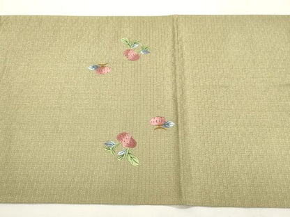 平和屋着物●太鼓柄袋帯　総刺繍　成り物　金糸　正絹　逸品　CABH6684dy