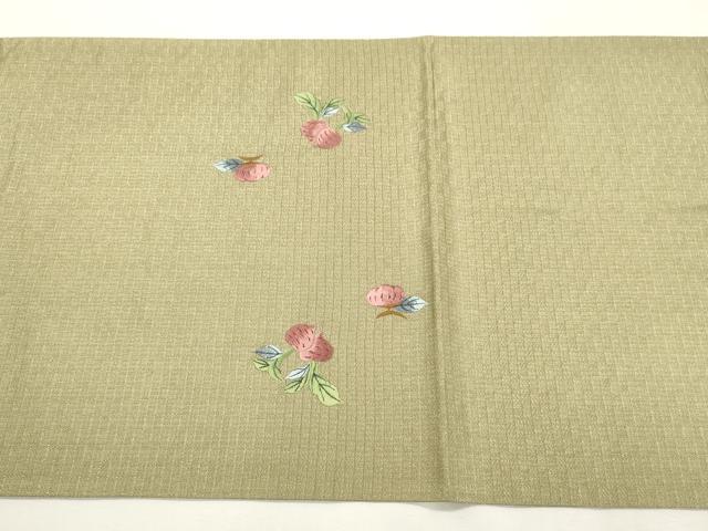 平和屋着物●太鼓柄袋帯　総刺繍　成り物　金糸　正絹　逸品　CABH6684dy