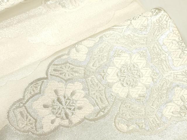 平和屋着物●西陣　川島織物　六通柄　本袋帯　唐織　雲取り七宝花文　銀糸　正絹　逸品　CABH6689dy