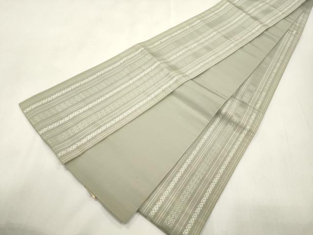 平和屋着物●本場筑前博多織　半幅帯　献上　証紙付き　正絹　逸品　CABH6697dy