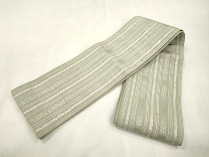 平和屋着物●本場筑前博多織　半幅帯　献上　証紙付き　正絹　逸品　CABH6697dy
