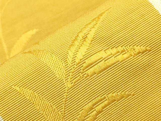 平和屋着物●本場筑前博多織　半幅帯　南天間道　田中利弘作　証紙付き　正絹　逸品　CABH6704dy