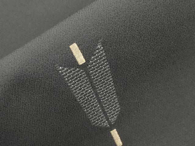 平和屋着物●九寸名古屋帯　総刺繍　矢羽文　正絹　逸品　CABH6714dy