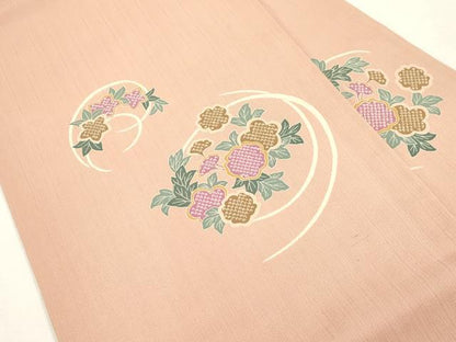 平和屋着物●九寸名古屋帯　草花文　正絹　逸品　CABH6725dy