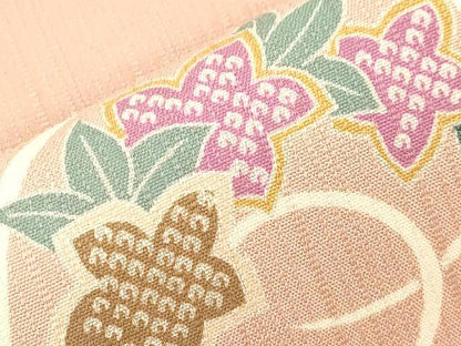 平和屋着物●九寸名古屋帯　草花文　正絹　逸品　CABH6725dy